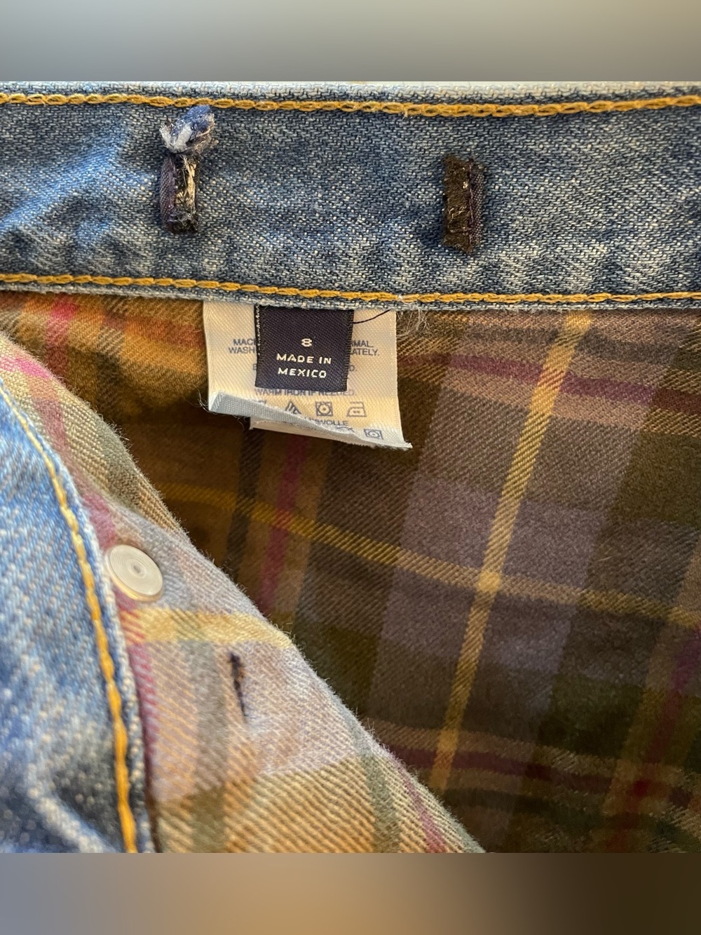 Flannel Lined Classic Blue Denim Jeans - Picture 4 of 5